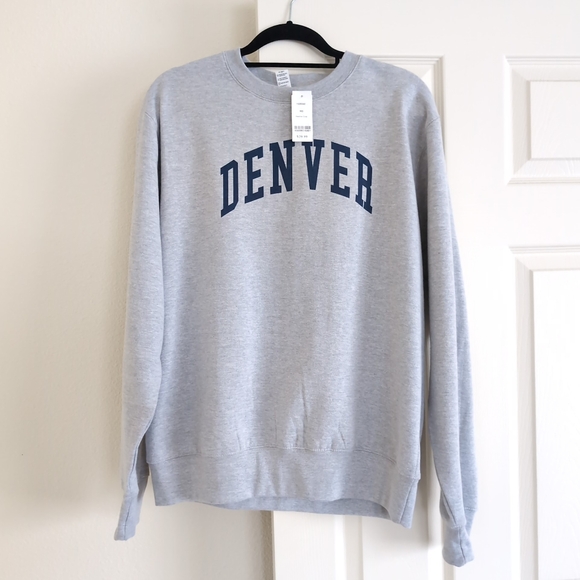 Tops - New DENVER Gray Crewneck Sweatshirt – Unisex, Size M